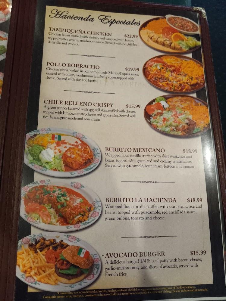 La Hacienda Mexican Restaurant Menu image 4